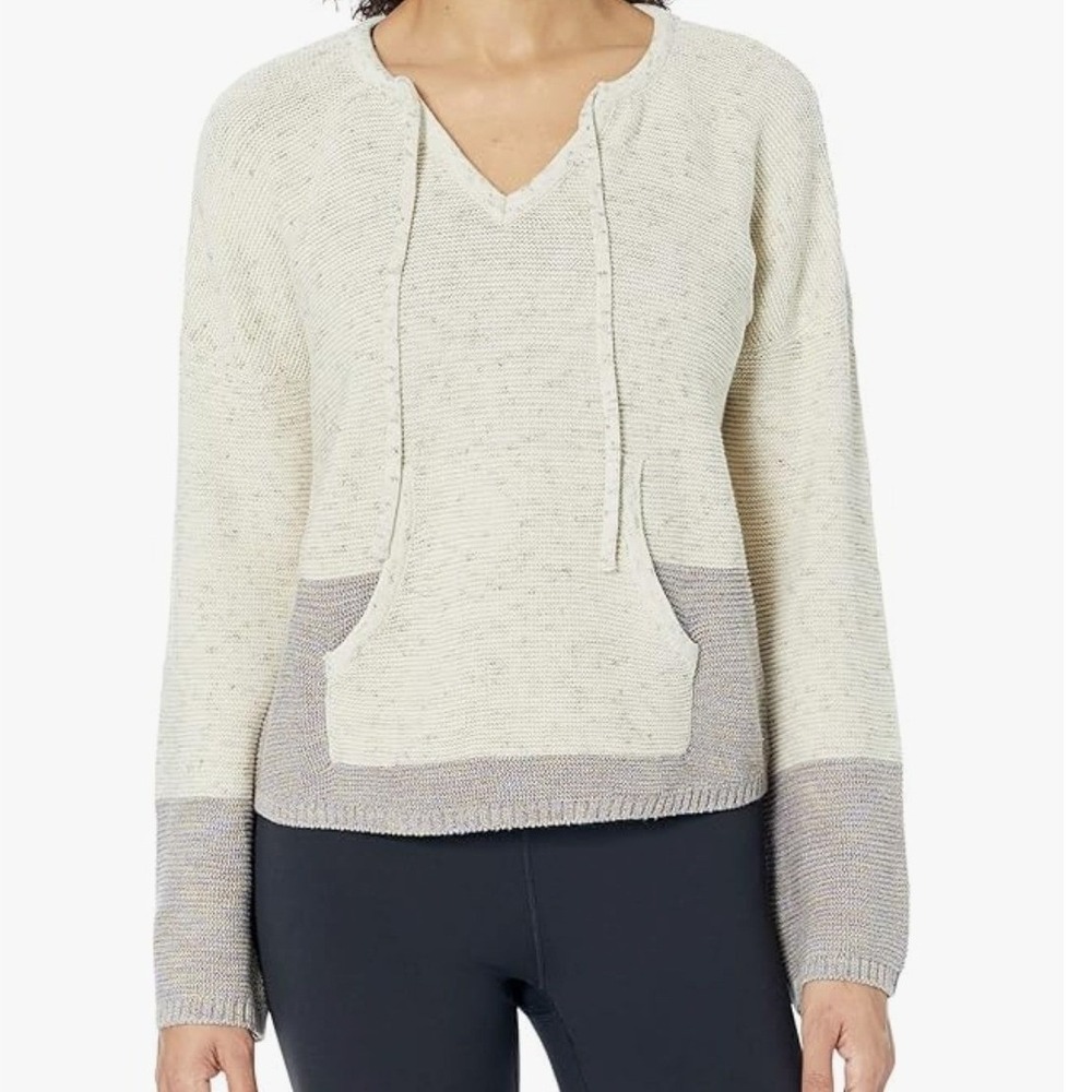 Prana crystal Beach‎ Organic Cotton Colorblock Knit Sweater Size Medium
